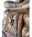 Sukhothai Buda Sentado Negro Rojo Oro Hecho a Mano a Partir de un Tronco de Árbol Sólido An75xP40xAl92cm