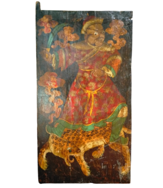 Fine Asianliving Antique Chinese Panel from Tibet Handpainted W74xH140cm
