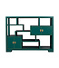 Fine Asianliving Libreria Cinese Mobile Espositore Verde Acqua - Orientique Collezione L108xP35xA80cm