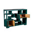 Chinesisches Bücherregal Offenes Regal Blaugrün - Orientique Kollektion B108xT35xH80cm