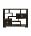 Chinesisches Bücherregal Offenes Regal Onyx Schwarz - Orientique Kollektion B108xT35xH80cm