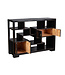 Chinesisches Bücherregal Offenes Regal Onyx Schwarz - Orientique Kollektion B108xT35xH80cm