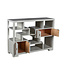 Librería China Mueble Expositor Moonshine Gris - Orientique Colección An108xP35xAl80cm