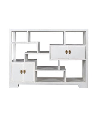 Fine Asianliving Chinese Bookcase Open Cabinet Snow White - Orientique Collection W108xD35xH80cm