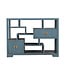 Chinese Bookcase Open Cabinet Arctic Blue Grey - Orientique Collection W108xD35xH80cm