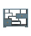 Chinesisches Bücherregal Offenes Regal Arctic Blau Grau - Orientique Kollektion B108xT35xH80cm