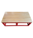 Tavolino Japandi in Legno Rosso L130xP65xA45cm