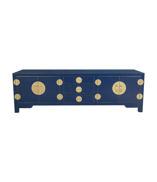 Mueble TV Chino Azul Noche - Orientique Colección An175xP47xAl54cm
