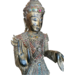 Shan Royal Staande Thaise Boeddha Boomstam Goud B55xD33xH193cm