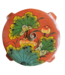 Antique Chinese Wooden Handpainted Rice Container with Lid Red D30xH25cm