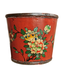 Antique Chinese Wooden Handpainted Basket Red D28xH25cm