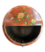 Antique Chinese Wooden Handpainted Rice Container with Lid Red D35xH20cm