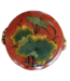 Antique Chinese Wooden Handpainted Rice Container with Lid Red D40xH20cm