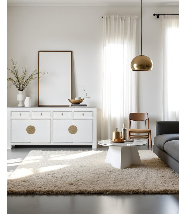 Chinesisches Sideboard Kommode Schneeweiß - Orientique Kollektion B180xT40xH85cm
