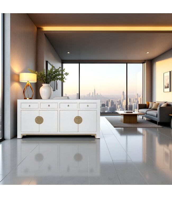 Credenza Cinese Bianca - Orientique Collezione L180xP40xA85cm