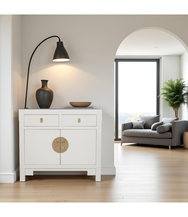 Armadio Cinese Moonshine Grigio - Orientique Collezione L90xP40xA80cm