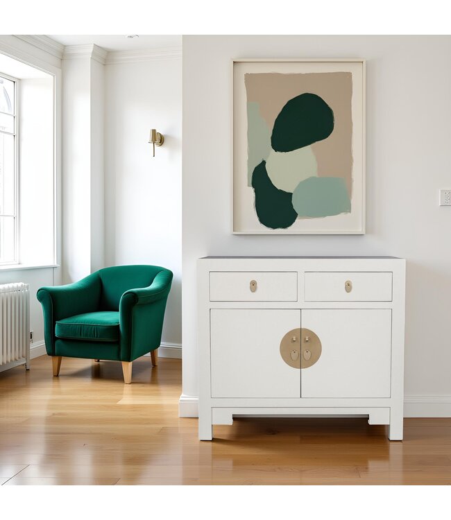 Armoire Chinoise Moonshine Grège - Orientique Collection L90xP40xH80cm