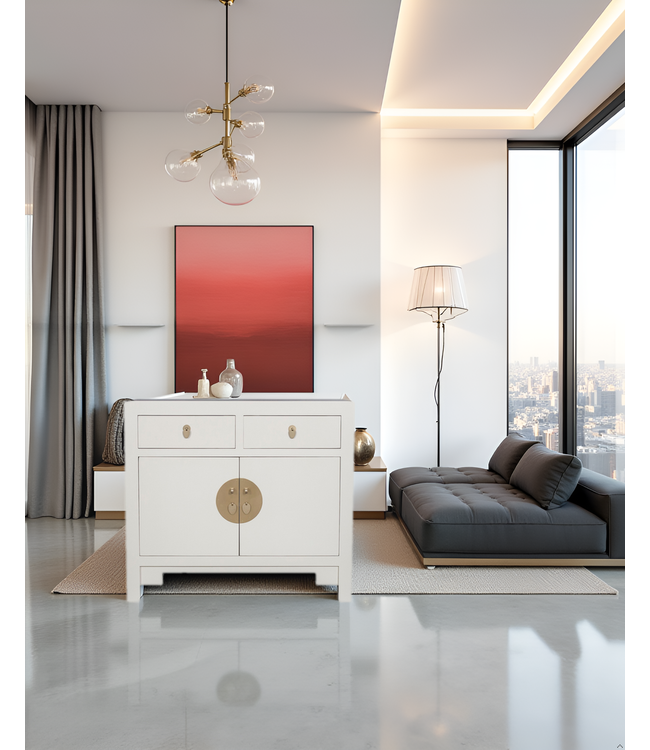 Chinese Kast Moonshine Greige - Orientique Collectie B90xD40xH80cm