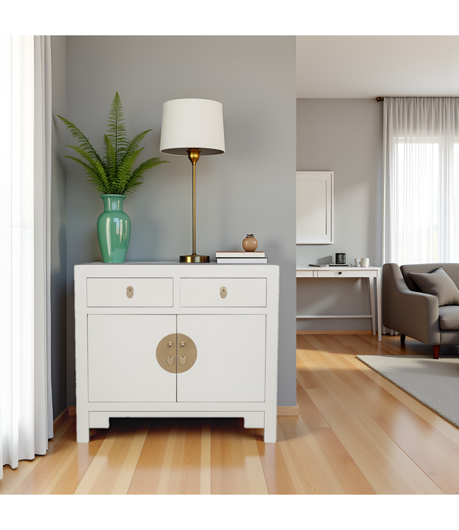 Armoire Chinoise Moonshine Grège - Orientique Collection L90xP40xH80cm