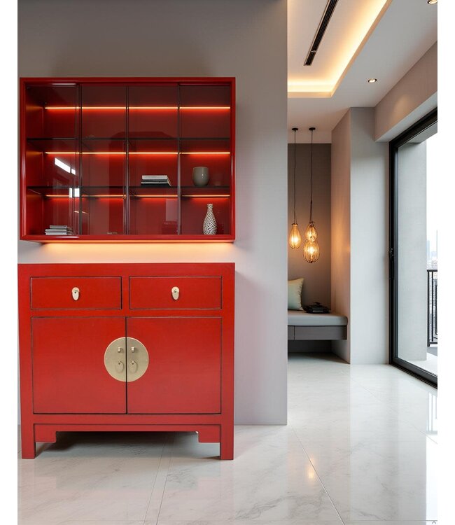 Armario Chino Lucky Red - Colección Orientique A90xF40xH80cm