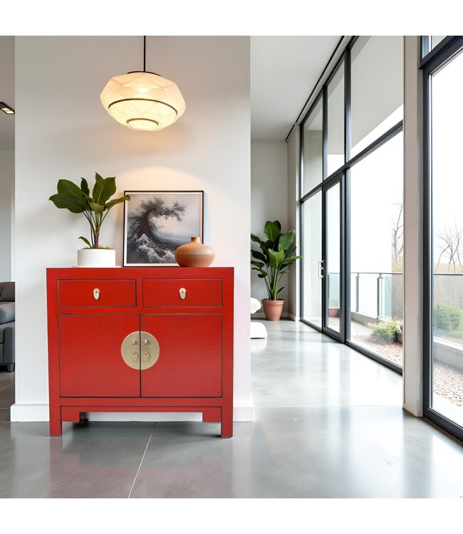 Chinesischer Schrank Lucky Red - Orientique Kollektion B90xT40xH80cm