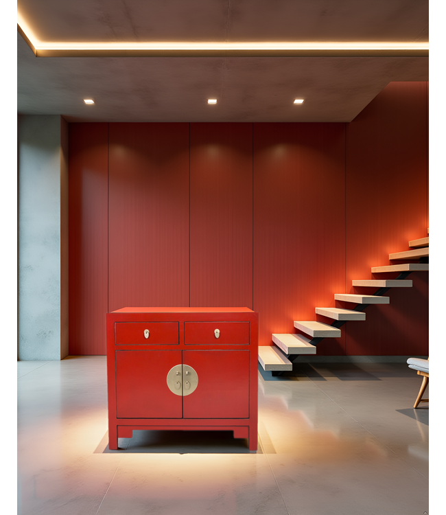 Armario Chino Lucky Red - Colección Orientique A90xF40xH80cm
