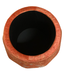 Velours Poef met Opbergruimte Rond Rood Vogels Handgemaakt D43xH43cm