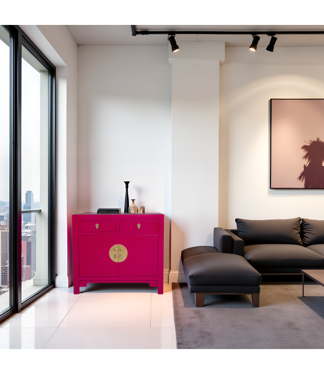 Chinese Kast Fuchsia Royale - Orientique Collectie B90xD40xH80cm
