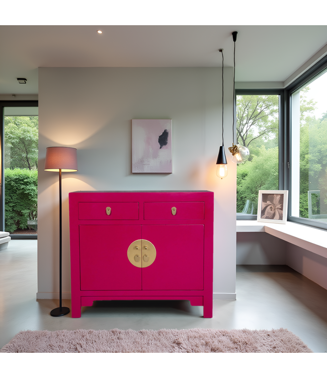 Chinese Kast Fuchsia Royale - Orientique Collectie B90xD40xH80cm