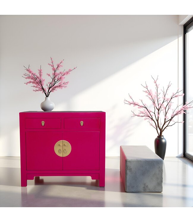 Chinesischer Schrank Fuchsia Royale - Orientique Kollektion B90xT40xH80cm