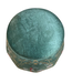 Velvet Storage Ottoman Round Pouffe Green Birds Handmade D43xH43cm