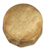 Pouf de Rangement Rond en Velours avec Couvercle Jaune Oiseaux D43xH43cm