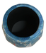 Velvet Storage Ottoman Round Pouffe Blue Birds Handmade D43xH43cm