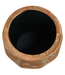 Velvet Storage Ottoman Round Pouffe Brown Taupe Birds Handmade D43xH43cm