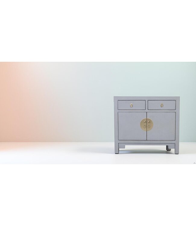 Chinese Kast Pastel Grijs - Orientique Collectie B90xD40xH80cm