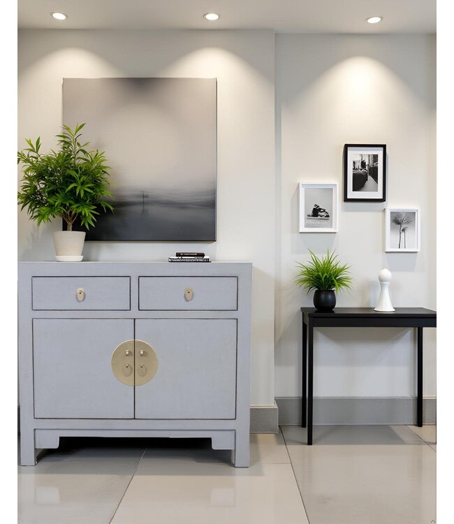 Chinese Kast Pastel Grijs - Orientique Collectie B90xD40xH80cm