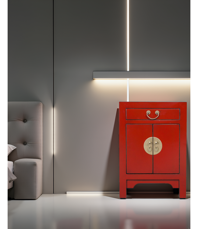 Chinese Bedside Table Lucky Red - Orientique Collection W42xD35xH60cm