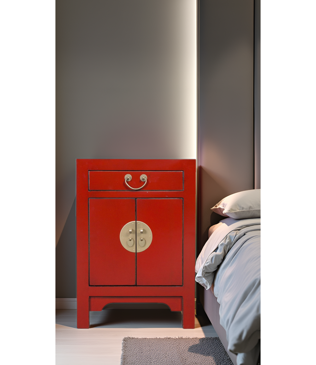 Chinese Bedside Table Lucky Red - Orientique Collection W42xD35xH60cm