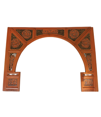 Fine Asianliving Antieke Chinese Poort 3-stuks Handgesneden B195xH153cm