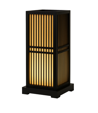 Fine Asianliving Japanese Table Lamp Shoji Black - Matsudo W20xD20xH41.5cm