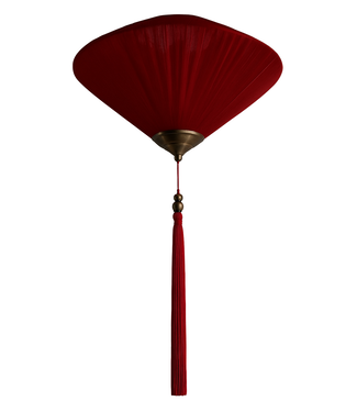 Fine Asianliving Chinese Lampion Bordeaux Rood Zijde D50xH30cm