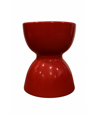 Fine Asianliving Sgabello in Ceramica Rosso Fatto a Mano - Vesta D33xA46cm
