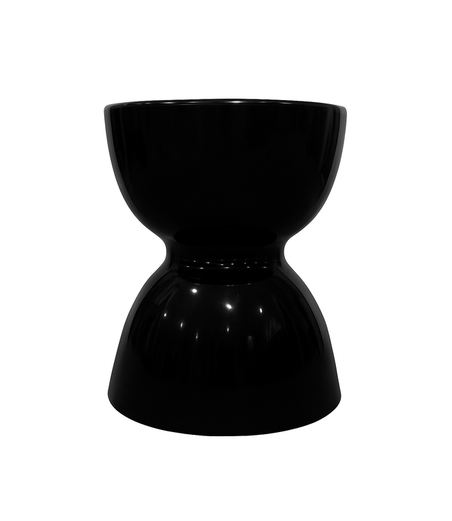 Keramische Kruk Zwart Handgemaakt - Callisto D33xH46cm