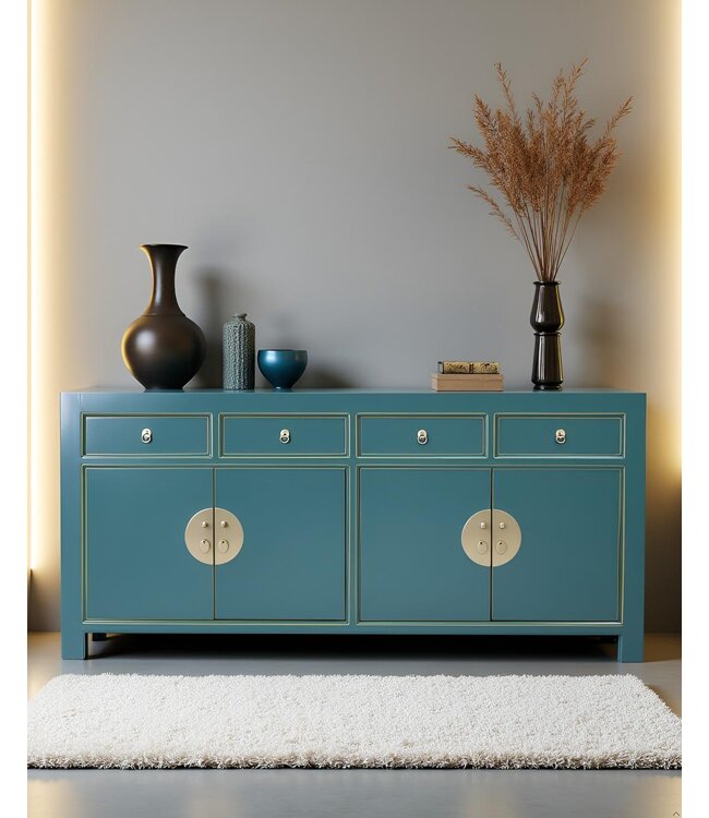 Buffet Chinois Bleu Sarcelle L180xP40xH85cm