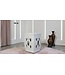 Tabouret Céramique Blanc Zen Fait Main D33xH46cm