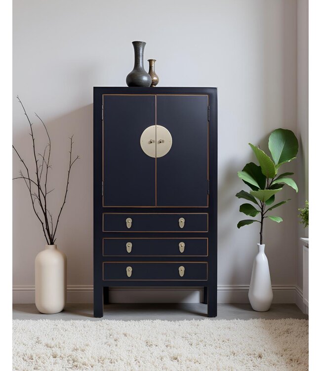 Chinese Cabinet Onyx Black W63xD38xH110cm