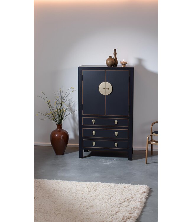 Chinese Cabinet Onyx Black W63xD38xH110cm