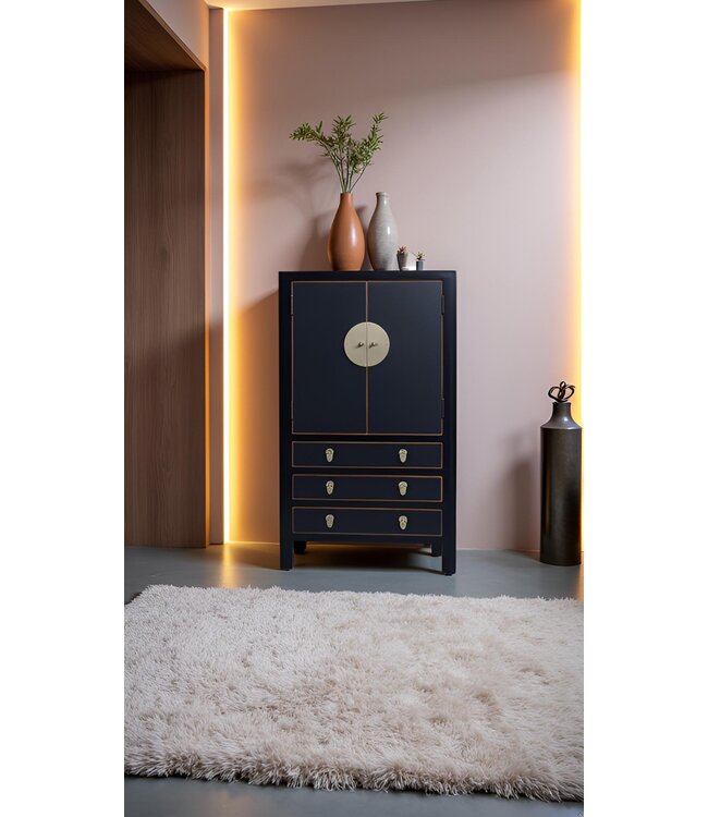 Chinese Cabinet Onyx Black W63xD38xH110cm