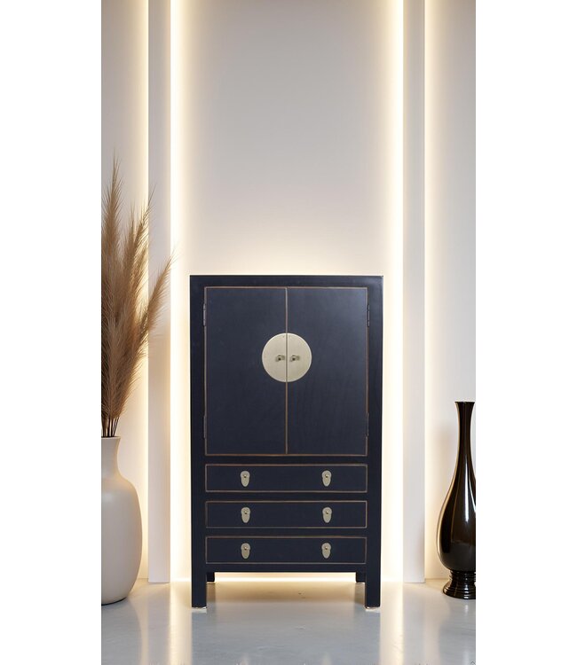Chinese Cabinet Onyx Black W63xD38xH110cm