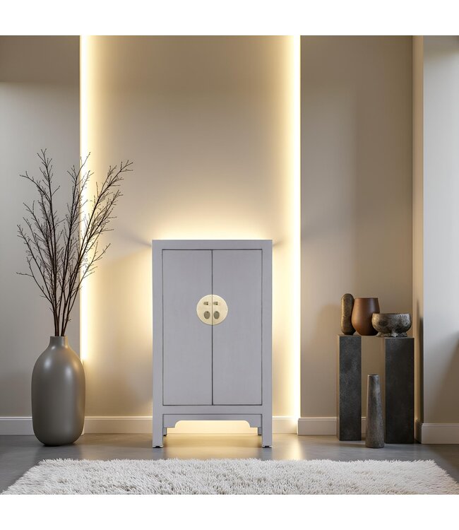 Armario Chino Gris Pastel - Orientique Colección An70xP40xAl120cm